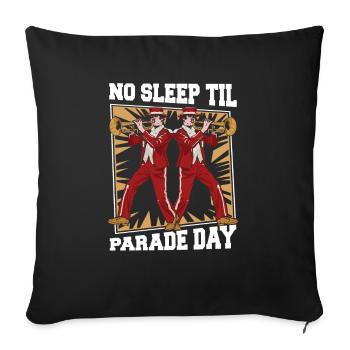 marching band, trombone, parade - Sofa pillowcase 17,3'' x 17,3'' (45 x 45 cm) - black - Front