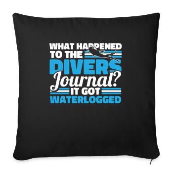 Diving Diver Commercial Diving - Sofa pillowcase 17,3'' x 17,3'' (45 x 45 cm) - black - Front