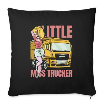 Truck driver Trucker Truck driver - Sofa pillowcase 17,3'' x 17,3'' (45 x 45 cm) - black - Front