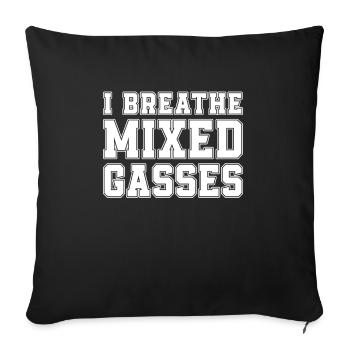 Plongeur plongeur drôle de plongée commerciale - Housse de coussin décorative 45 x 45 cm - noir - Devant