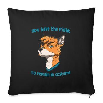 Furry Fandom Fursuits Costume - Sofa pillowcase 17,3'' x 17,3'' (45 x 45 cm) - black - Front