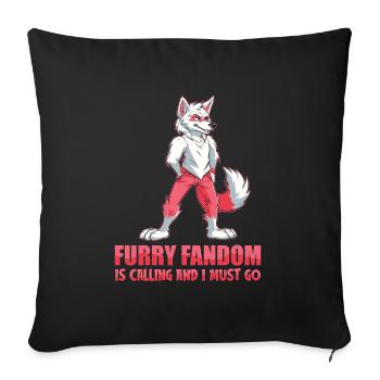 Furry Fandom Fursuits Cool - Sofakissenbezug 45 x 45 cm - Schwarz - Vorne