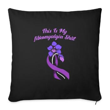 Fibromyalgia Rheumatism Cute - Sofa pillowcase 17,3'' x 17,3'' (45 x 45 cm) - black - Front