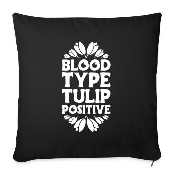 Tulips Tulips - Sofa pillowcase 17,3'' x 17,3'' (45 x 45 cm) - black - Front