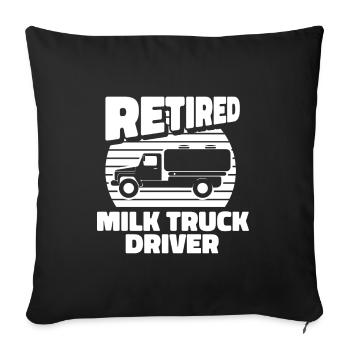 Cow Milk Milk Truck - Sofa pillowcase 17,3'' x 17,3'' (45 x 45 cm) - black - Front