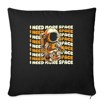 Astronaute Astronaute Cosmonaute Drôle - Housse de coussin décorative 45 x 45 cm - noir - Devant