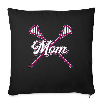 Lacrosse Mom Lacrosse Mom - Housse de coussin décorative 45 x 45 cm - noir - Devant