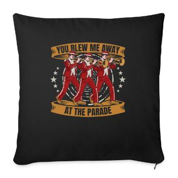 marching band, trombone, parade - Sofa pillowcase 17,3'' x 17,3'' (45 x 45 cm) - black - Front