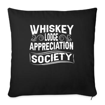 Whisky Whiskey - Sofakissenbezug 45 x 45 cm - Schwarz - Vorne