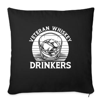 Whisky Whiskey - Sofakissenbezug 45 x 45 cm - Schwarz - Vorne