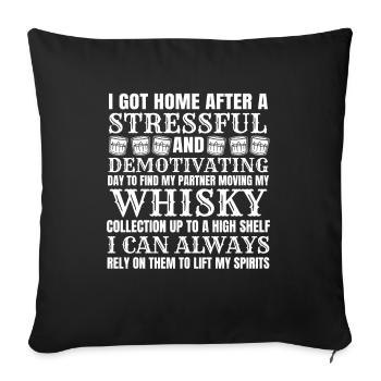 Whisky Whiskey - Sofa pillowcase 17,3'' x 17,3'' (45 x 45 cm) - black - Front