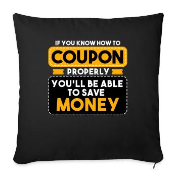 If You Know How To Coupon Properly - Sofa pillowcase 17,3'' x 17,3'' (45 x 45 cm) - black - Front