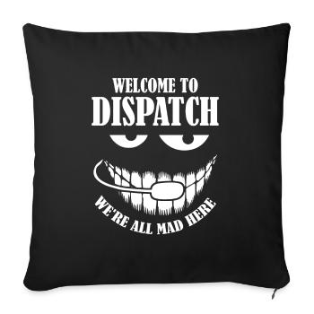 Emergency call control center operations center - Sofa pillowcase 17,3'' x 17,3'' (45 x 45 cm) - black - Front