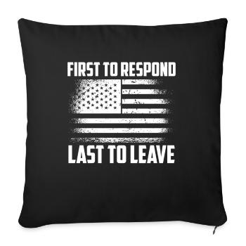 Emergency call control center operations center - Sofa pillowcase 17,3'' x 17,3'' (45 x 45 cm) - black - Front