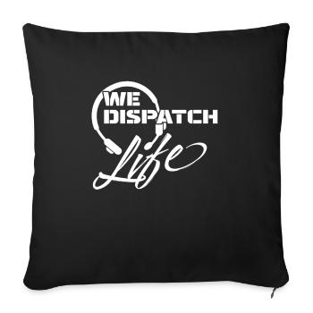 Notruf Leitstelle Einsatzzentrale - Sofakissenbezug 45 x 45 cm - Schwarz - Vorne