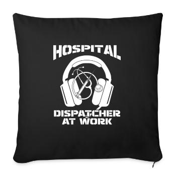 Emergency call control center operations center - Sofa pillowcase 17,3'' x 17,3'' (45 x 45 cm) - black - Front