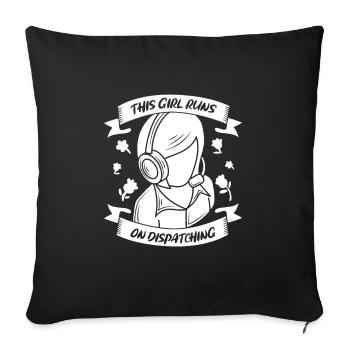Emergency call control center operations center - Sofa pillowcase 17,3'' x 17,3'' (45 x 45 cm) - black - Front