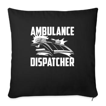 Emergency call control center operations center - Sofa pillowcase 17,3'' x 17,3'' (45 x 45 cm) - black - Front