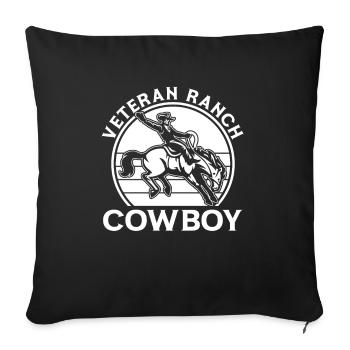 Rodeo Cowboy Ranch Cowboy - Housse de coussin décorative 45 x 45 cm - noir - Devant