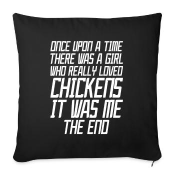 Il était une fois une fille qui aimait vraiment - Housse de coussin décorative 45 x 45 cm - noir - Devant