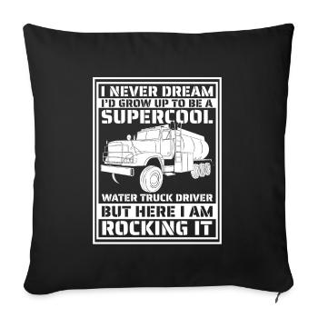 Truck Driver Trucker Truck Driver - Sofa pillowcase 17,3'' x 17,3'' (45 x 45 cm) - black - Front