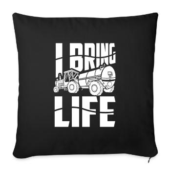 Chauffeur de camion Camionneur Chauffeur de camion - Housse de coussin décorative 45 x 45 cm - noir - Devant