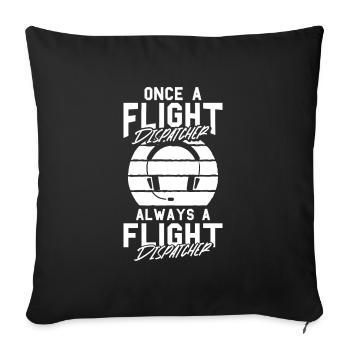 Distributeur de vols du centre de contrôle des appels d’urgence - Housse de coussin décorative 45 x 45 cm - noir - Devant