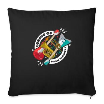 Professeur de musique Ligue des professeurs de musique - Housse de coussin décorative 45 x 45 cm - noir - Devant