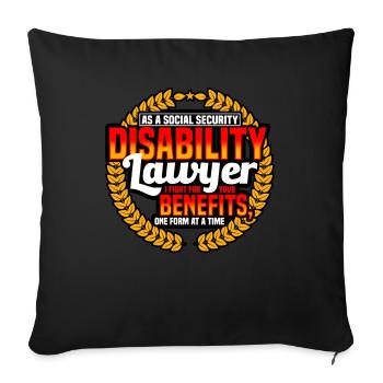 As A Social Security Disability Lawyer - Sofa pillowcase 17,3'' x 17,3'' (45 x 45 cm) - black - Front