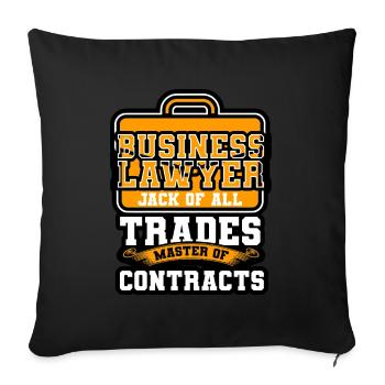 Business Lawyer Jack Of All Trades - Sofa pillowcase 17,3'' x 17,3'' (45 x 45 cm) - black - Front