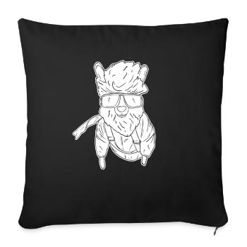 Parachutisme intérieur - Housse de coussin décorative 45 x 45 cm - noir - Devant