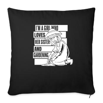 Jardinier amateur jardinier jardinier - Housse de coussin décorative 45 x 45 cm - noir - Devant