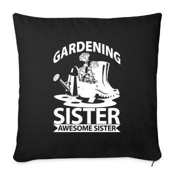 Jardinier amateur jardinier jardinier - Housse de coussin décorative 45 x 45 cm - noir - Devant
