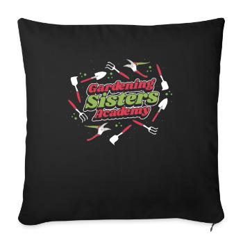 Amateur gardener garden horticultural sister - Sofa pillowcase 17,3'' x 17,3'' (45 x 45 cm) - black - Front