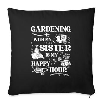 Jardinier amateur jardinier jardinier - Housse de coussin décorative 45 x 45 cm - noir - Devant