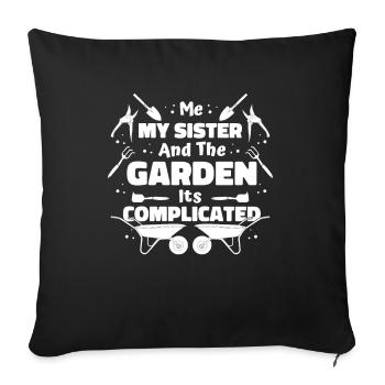 Jardinier amateur jardinier jardinier - Housse de coussin décorative 45 x 45 cm - noir - Devant