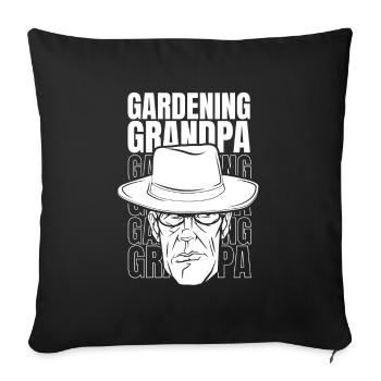 Hobby gardener garden garden grandpa - Sofa pillowcase 17,3'' x 17,3'' (45 x 45 cm) - black - Front