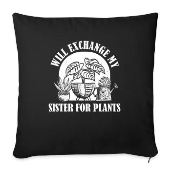 Jardinier amateur jardinier jardinier - Housse de coussin décorative 45 x 45 cm - noir - Devant