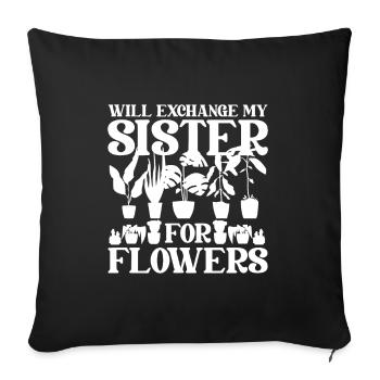 Jardinier amateur jardinier jardinier - Housse de coussin décorative 45 x 45 cm - noir - Devant