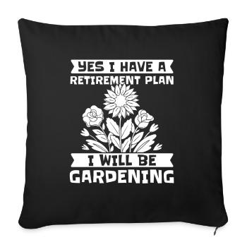 Hobby gardener garden garden grandpa - Sofa pillowcase 17,3'' x 17,3'' (45 x 45 cm) - black - Front