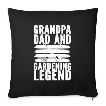 Hobby gardener garden garden grandpa - Sofa pillowcase 17,3'' x 17,3'' (45 x 45 cm) - black - Front