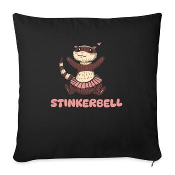 Ferret polecat cute - Sofa pillowcase 17,3'' x 17,3'' (45 x 45 cm) - black - Front