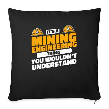 Engineer Lustig Mining Engineer - Sofa pillowcase 17,3'' x 17,3'' (45 x 45 cm) - black - Front