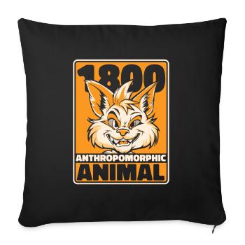 Furry Fandom Fursuits Funny - Sofa pillowcase 17,3'' x 17,3'' (45 x 45 cm) - black - Front