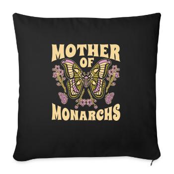 Amateur gardener garden butterflies in the garden - Sofa pillowcase 17,3'' x 17,3'' (45 x 45 cm) - black - Front