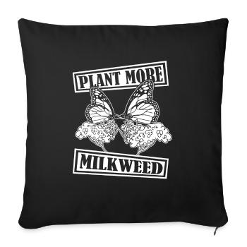 Hobby gardeners garden garden butterflies - Sofa pillowcase 17,3'' x 17,3'' (45 x 45 cm) - black - Front