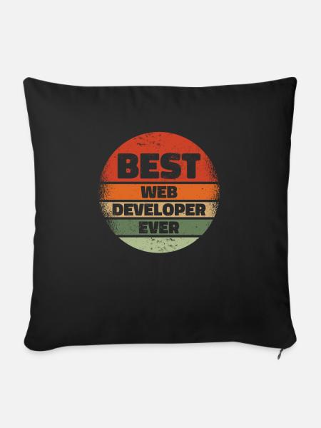 Web Entwickler Webdeveloper Am Besten - Sofakissenbezug 45 x 45 cm - Schwarz