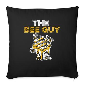 Hobby Gardener Garden Funny Garden Bees - Sofa pillowcase 17,3'' x 17,3'' (45 x 45 cm) - black - Front