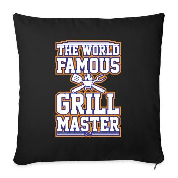 Le maître du grill de renommée mondiale - Housse de coussin décorative 45 x 45 cm - noir - Devant
