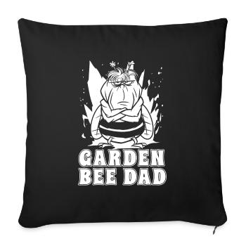 Hobby gardeners garden beekeepers garden bees - Sofa pillowcase 17,3'' x 17,3'' (45 x 45 cm) - black - Front